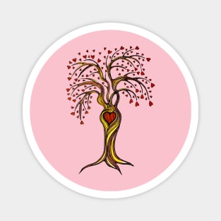 Love Hearts Tree Magnet